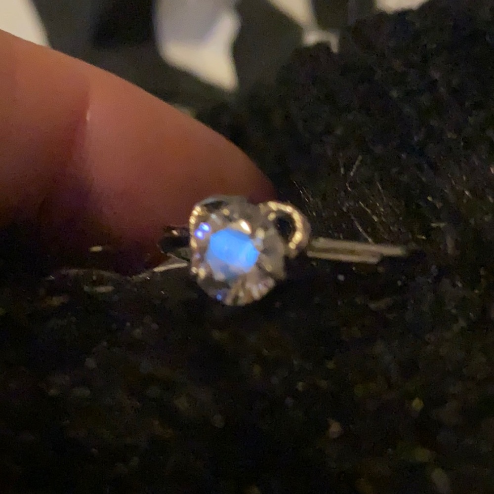 Delicate Petite Gemstone Heart Shaped Ring